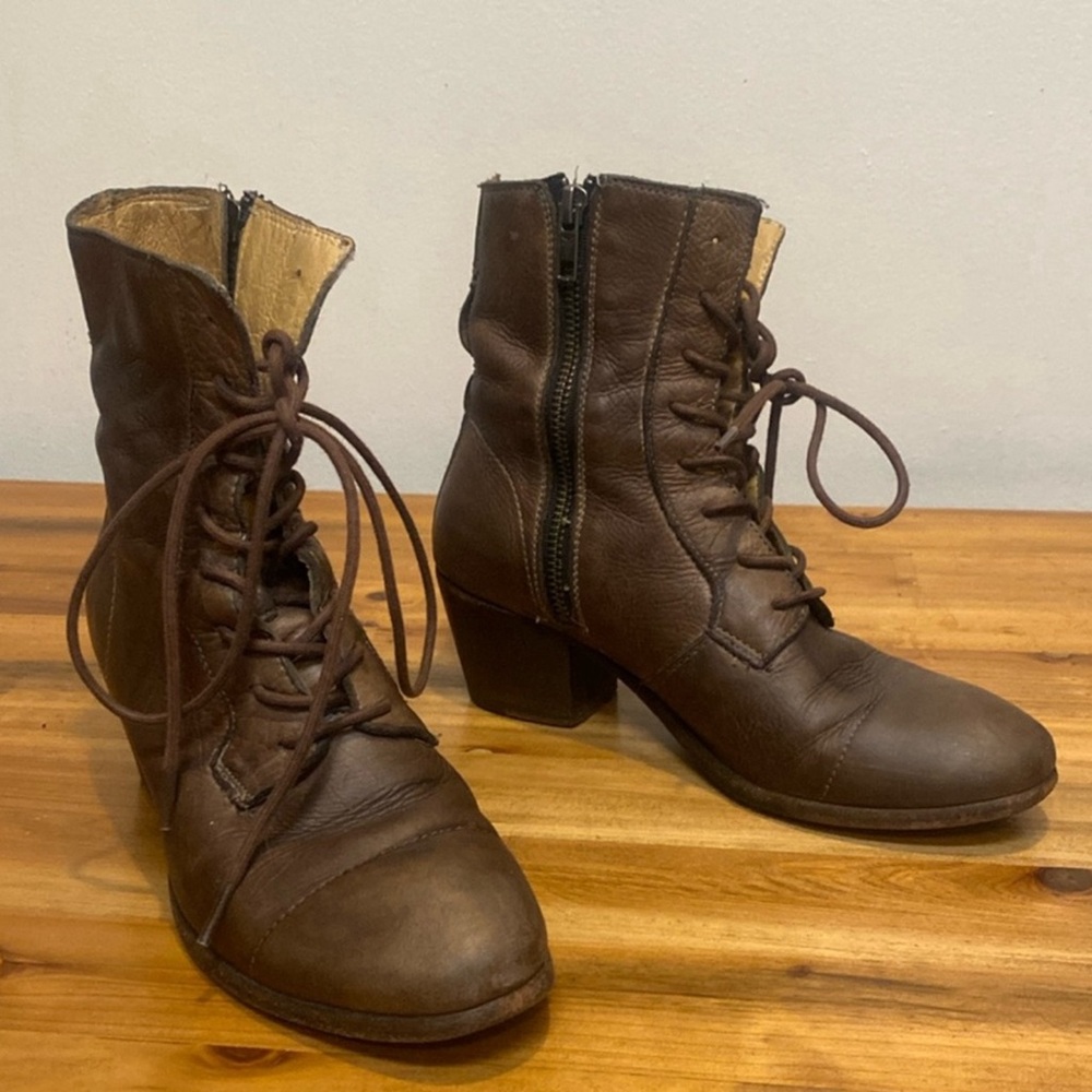 Brown Leather Ankle Boots
